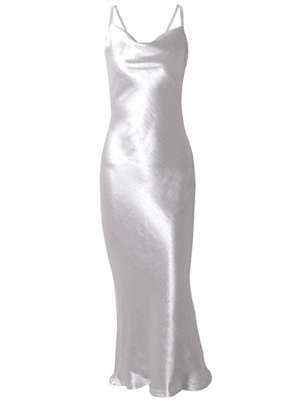Ladies' Sling Satin Mermaid Dress with Backless