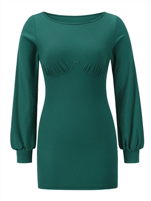 Autumn winter knitted long sleeve rib sexy slim Dress Plus size