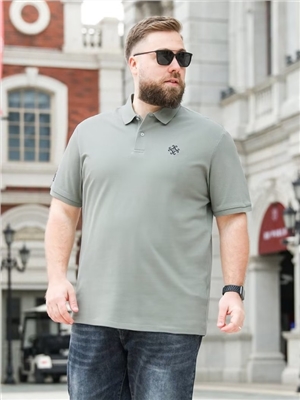 Business casual short sleeve polo shirt embroidered Lapel top commuter