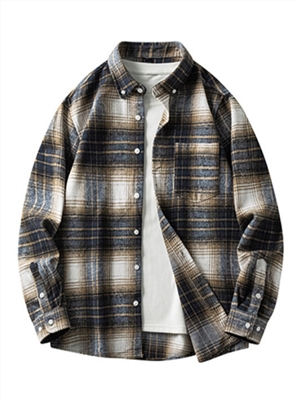 Large long sleeve shirt men's business casual shirt