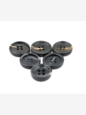 Resin black pattern buttons