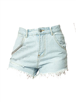 Ms. denim shorts women large size shorts female shorts burr