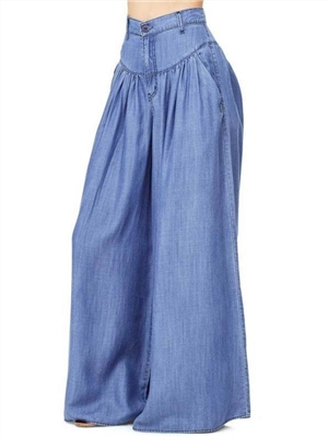 Add fertilizer to increase casual pants trousers women's solid color simple wide-leg pants