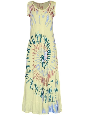 Women Printed loose casual vest dress