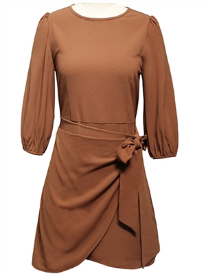 Women's Solid Color French Hedging Highwaist Irregular Dress French Retro Dress