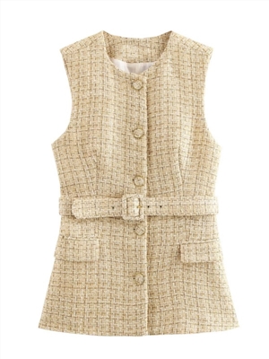 Texture sleeveless vest vest vest jacket, versatile for daily commuting