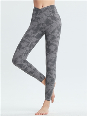 Tie dye high waist long sports leggings