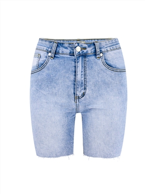 High waist stretch snowflake denim shorts riding shorts five-point pants
