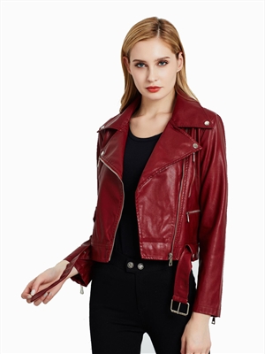 Women's Leather Short PU Jacket