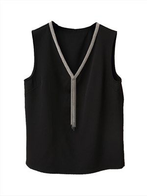 V-neck sling sleeveless vest women's bottoming top summer
