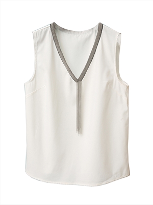 V-neck sling sleeveless vest women's bottoming top summer
