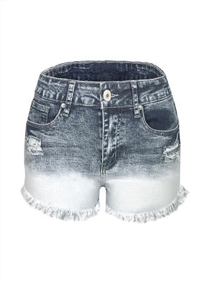 New high-waist elastic hole fringed ladies denim shorts ebay hot style wish super hot