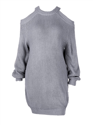 Women's Off-the-shoulder long-sleeved casual loose sweater dress