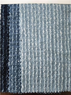 Crochet washed denim fabric