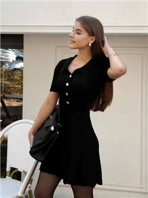 Sexy mini dress knitted high waisted umbrella skirt retro elegant short skirt