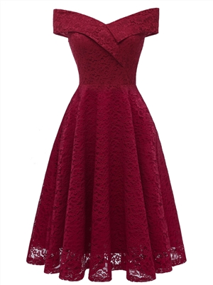 Women's front and back deep V-neck lace sexy dress