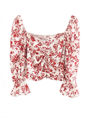 Summer new style women's short shirt  laminated decoration