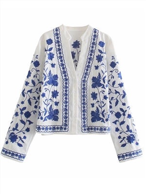 spring women's new embroidery cardigan jacket