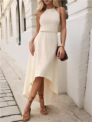 European and American style casual high-end ripple long skirt for women