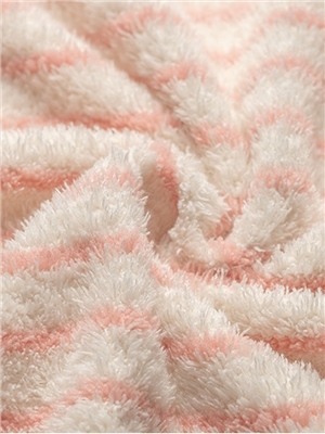 Polyester stripe toweling fabric