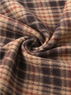 Polyester grid plain reversible fabric