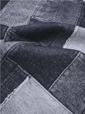 Cotton-Polyester montage denim blend fabric
