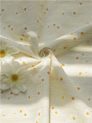 Cotton little daisy chiffon fabric