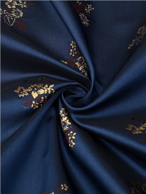 Polyester silk-like twill little flower fabric