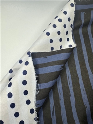 Polyester-Nylon absorption blue stripe blend fabric