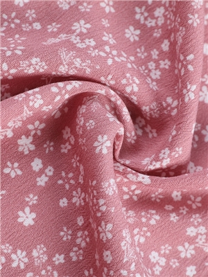 Rayon floral print pink fabric
