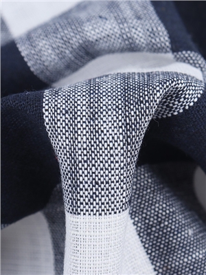 Cotton-Polyester two-tone grid blend fabric