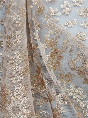 Polyester bronzing sun jacquard transparent fabric
