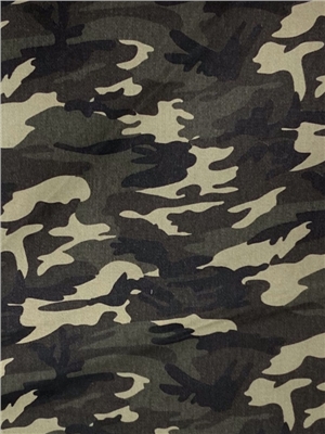 Cotton camouflage print inclastic fabric
