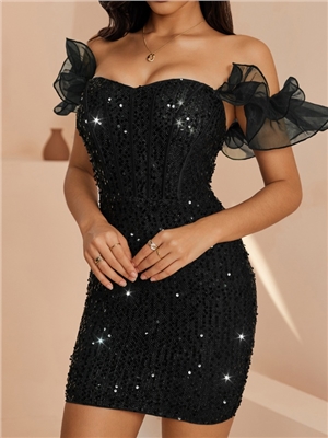 Dress Party Sexy Glitter Dress Women's Wear