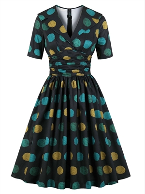 new women slim wave point elegant dress