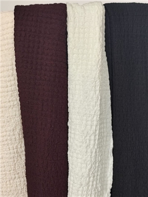 3D pleated bubble crepe knitted fabric