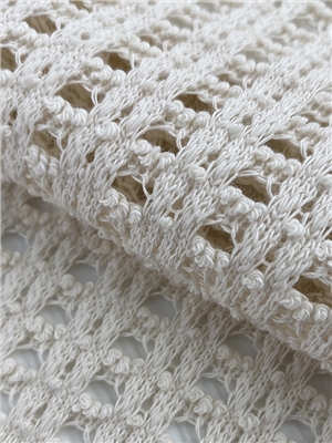 Cotton hollow jacquard hole knitted fabric
