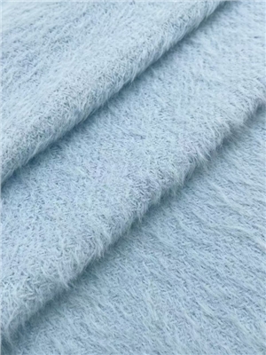 Four sided elastic plush knitted fabric