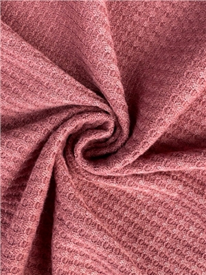 Coarse needle cross ribbed hollow knitted fabric