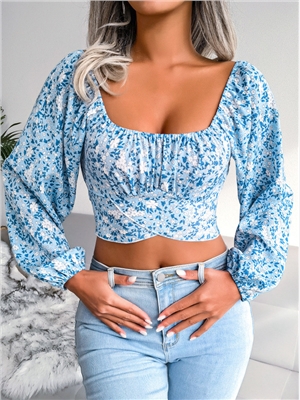 Floral Chiffon holiday shirt