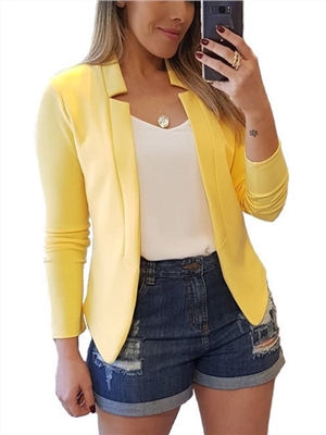 Spring and summer pure color casual coat small suit