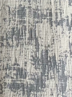 Cotton-Linen double layered yarn jacquard blend fabric