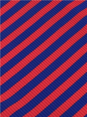 Polyester cotton striped ribbed knitted fabric