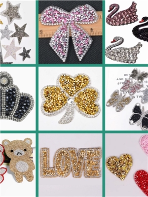 Rhinestone decorative cloth sticker