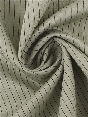 Cotton-Viscose black stripe fabric