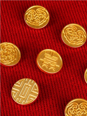 Metal Double Happiness Cheongsam Buckle