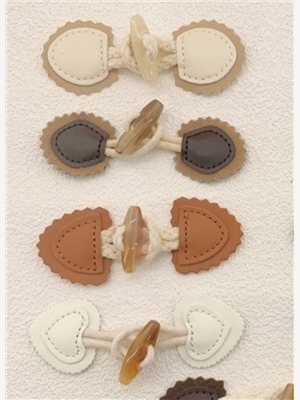 Bull horn leather resin buckle