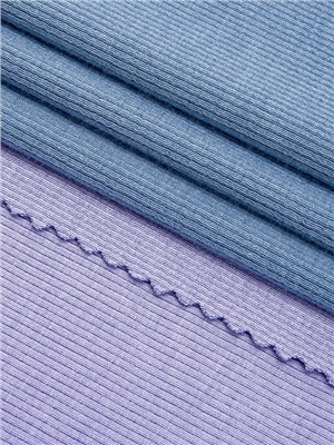 Cotton spandex 2 * 2 elastic ribbed knitted fabric