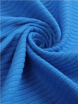6 * 3 ribbed polyester cotton TC spandex knitted fabric