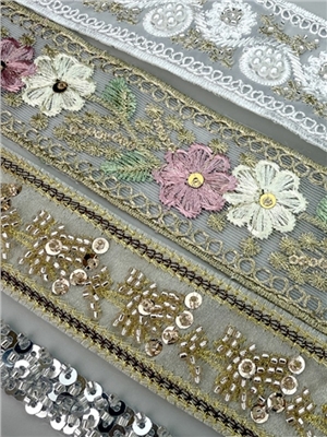 Handmade beaded lace